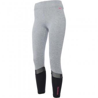 Colanti Reebok dama Stripe Mesh Leggings Grey EW8352