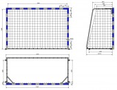 Set poarti handbal aluminiu 3x2m aprobare IHF cod HB300.02